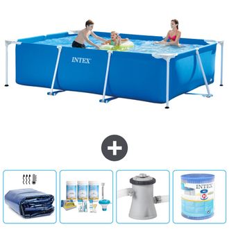 Intex Piscina Con Estructura Rectangular - 300x200x75 Cm - 7-piezas S40148