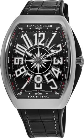 Franck Muller Vanguard Yachting Black Dial Rubber Strap Mens Watch V 45 SC DT YACHT NR