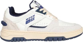 Msgm Logo Detail Leather Sneakers