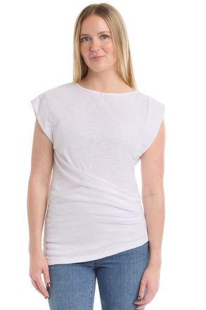 Wilt Boat Neck Rolled Cuff Tee in White at Nordstrom, Size X-Small