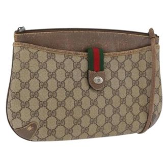 Gucci Pre-owned Cross Body Bags, female, Beige, Size: ONE SIZE Pre-owned Vintage Shoulder Bag