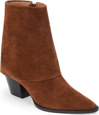 Matisse Footwear Ella Foldover Bootie in Coffee Suede at Nordstrom, Size 6.5