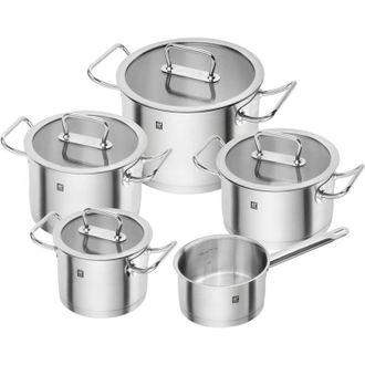 Zwilling Juego De Cacerolas Zwilling 5 Piezas Redondas De Acero Inoxidable 18/10 Pro 65120-005-0