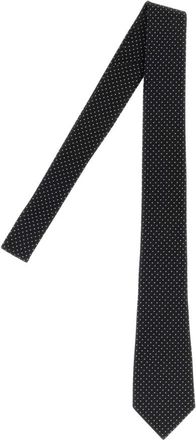 Tom Ford Geborduurde Zijden Stropdas - Heren - Stropdassen - Zwart - ONE Size - Accessoires