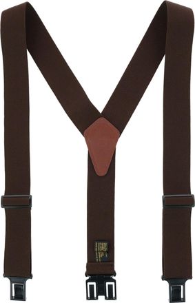 Perry Suspenders Perry Braces Mens Elastic 2 Inch Wide Hook End Braces (Tall Available), Regular, Brown