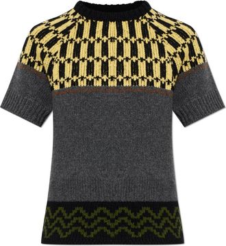 Marni Wool Turtleneck Sweater - Dames - Ronde hals truien - Grijs - S - Wol - Truien & Vesten