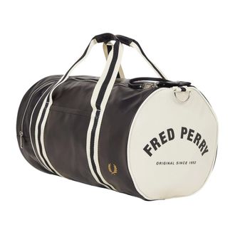 Fred Perry Weekend Bags, male, Black, ONE SIZE, Classic Barrel Bag