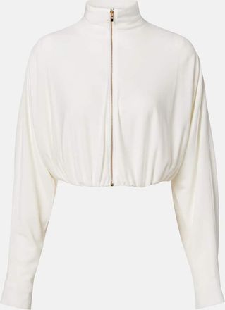 Alaia Ala&iuml;a Draped mockneck jersey jacket