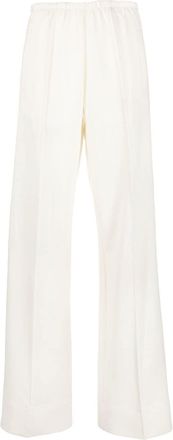 Palm Angels side-stripe wide-leg track pants - women - Cotton/Cotton/Polyester - S - White