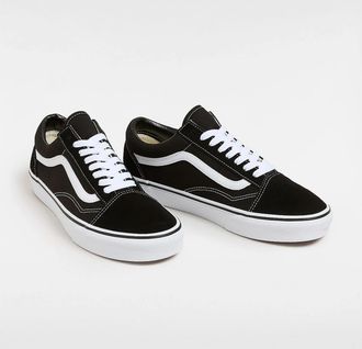 Vans Unisex Sneakers Old Skool Black Suede Leather Trainers