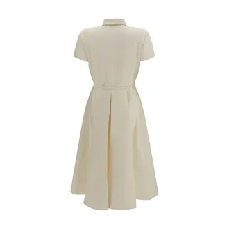 Fendi Womens Beige Wool Oves Aries Casual Dress