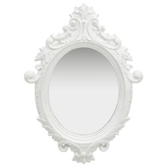 vidaXL Espejo De Pared Estilo Castillo Blanco 56x76 Cm Vidaxl