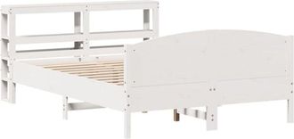 vidaXL Vidaxl - Estructura De Cama Sin Colch&oacute;n Madera De Pino Blanco 135x190 Cm