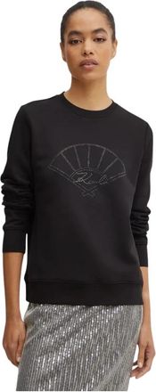 Karl Lagerfeld Fan Strass Sweatshirt - Dames - Sweatshirts - Zwart - XS - Katoen - Hoodies & sweatvesten