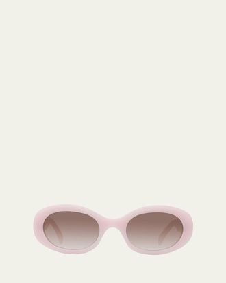 Celine Triomphe Logo Oval Acetate Sunglasses