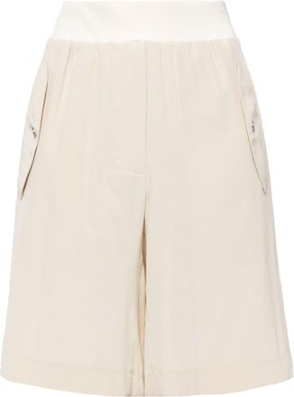 Helmut Lang Bomber silk shorts - women - Silk - L - Neutrals