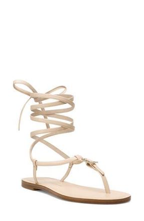 Stuart Weitzman Georgie Ankle Wrap Sandal in Barely Beige at Nordstrom Rack, Size 6.5
