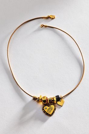 Elizabeth Cole Heart Thief Charm Necklace