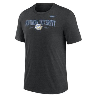 Nike Mens College (Southern University and A&M) Tri-Blend Short-Sleeve T-Shirt in Black | M21372SUAM25-BLH