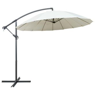 Berkfield Home Hanging Parasol White 3 m Aluminium Pole