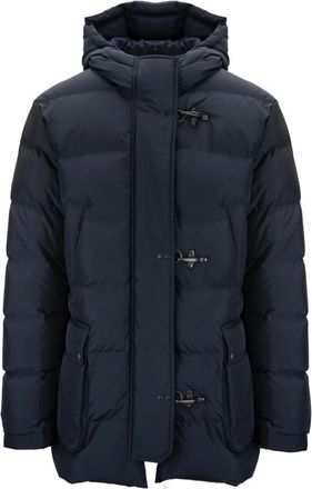 Fay Heren, Jassen, Blauw, Maat: 2XL Katoen