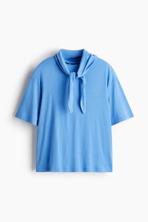H&M Shirt mit Schalkragen - Blau