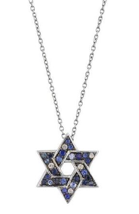 Effy Blue & White Sapphire Star of David Pendant Necklace at Nordstrom Rack, Size 18