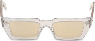 Kàdor Disko zonnebril met geometrisch montuur - Beige