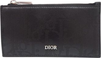 Dior Black Leather Coin Purse/Coin Case (Pre-Owned)