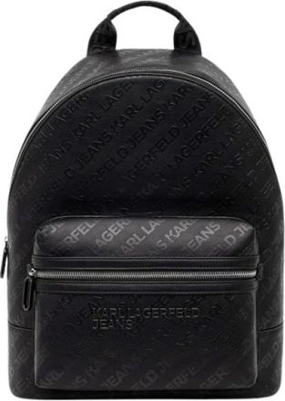 Karl Lagerfeld KLJ Essential Logo AOP - unisex - Rugzakken - Zwart - ONE Size - Tassen