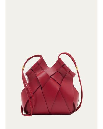 Ulla Johnson Charlotte Woven Leather Crossbody Bag