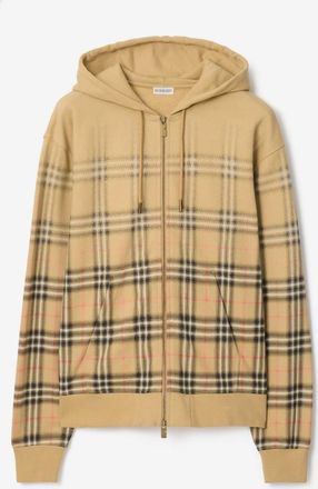 Burberry Gradient Check Cotton Zip Hoodie