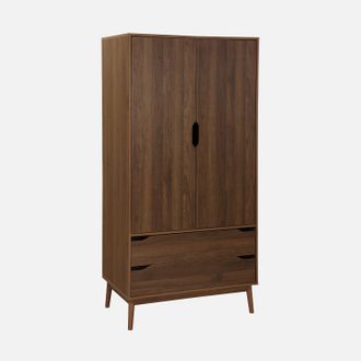 Sweeek Armario Vestidor Vintage, Decoraci&oacute;n En Madera, 2 Puertas
