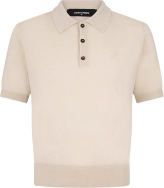 Dsquared2 Dsquared 2 T-shirts en Polos Beige - Heren - Ronde hals truien - Beige - L - Truien & Vesten