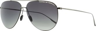 Porsche Design Mens Titanium Pilot Sunglasses P8939 D Gunmetal 62mm