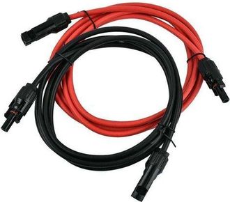 OEM Cable De Extensi&oacute;n Solar Fotovoltaico, Cable De Extensi&oacute;n Para Panel Solar Con Conector Mc4, Par Rojo + Negro, 14awg, 3 Metros / 10 Pies