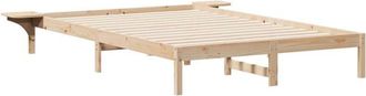 vidaXL Estructura De Cama Con Mesitas Natural 160 X 220 Cm Vidaxl