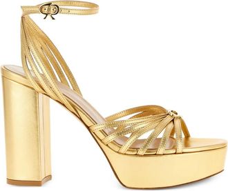 Gianvito Rossi Sandali Rita con plateau - Oro