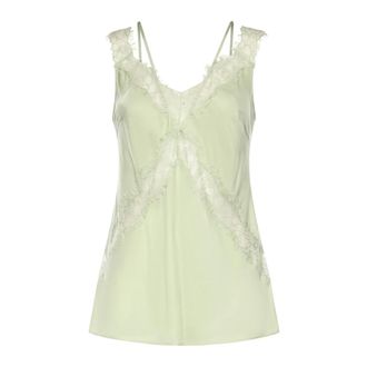 Pinko Sleeveless Tops, female, Green, Size: XS Lydia Top