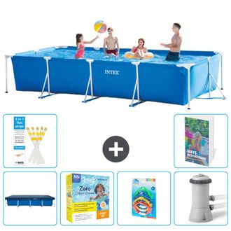 Intex Piscina Con Estructura Rectangular - 450x220x84 Cm - 7-piezas S57