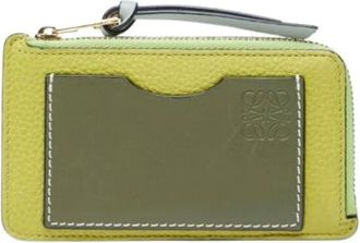 Loewe Pre-owned Wallets, female, Green, Size: ONE SIZE Pre-owned Leather Wallet