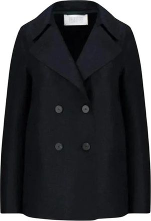 Harris Wharf London Blazers, female, Black, M, Classic Black Peacoat Pressed Wool