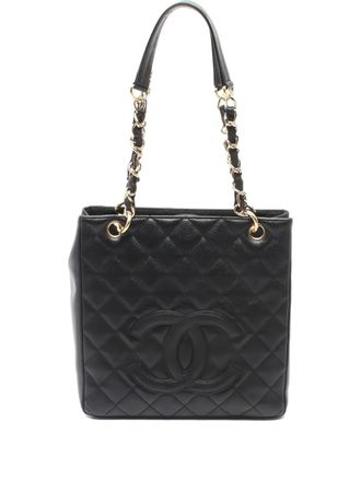 Chanel 2002-2003 PST quilted chain shoulder bag - women - Caviar Leather - One Size - Black