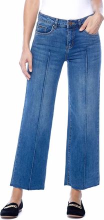 FDJ Olivia Wide Ankle Length Jeans In Blue