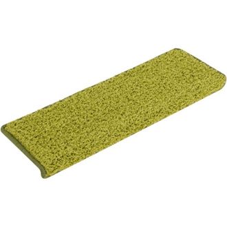 vidaXL vidaXL Tappetini per scale 15 pz 65x21x4 cm Verde Bordo rettangolare