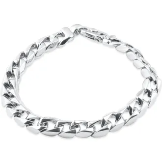 Pompeii3 Mens Curb Link 14k Gold (46gram) or Platinum (74gram) 9.5mm Bracelet 8