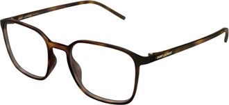 Saint Laurent Vierkante Brillen - Heren - Brillen - Bruin - 52 MM - Accessoires