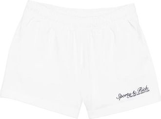 Sporty & Rich Logo-embroidered Elasticated Shorts