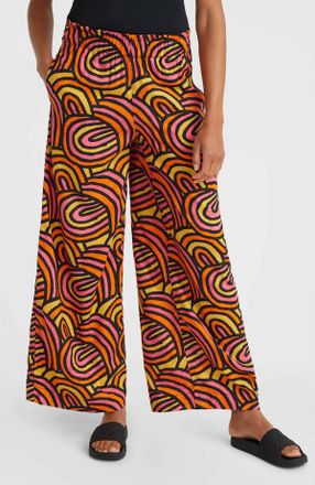 O'Neill Sporthose ONEILL MALIA BEACH PANTS, Damen, Gr. XS (34), N-Gr, orange (orange rainb), Web, Obermaterial: 100% Viskose, Hosen Sporthose, mit elastischem