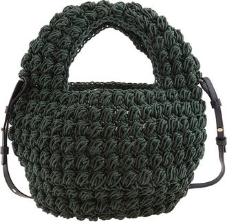 J.W.Anderson Khaki Popcorn Basket Woven Top Handle Bag
